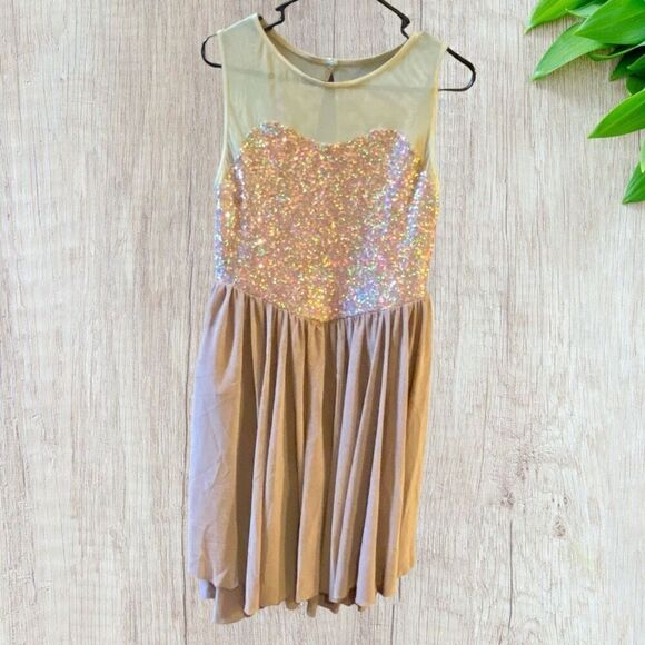 Weissman A New Day Has Come Sequined Dance Dress XL - Picture 1 of 8
